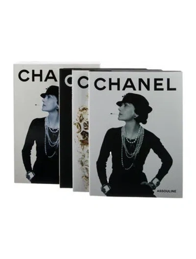 Pre-owned Assouline 3-piece Chanel Book Box Set In Multi