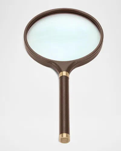 Assouline Archival Leather Magnifying Glass In Brown