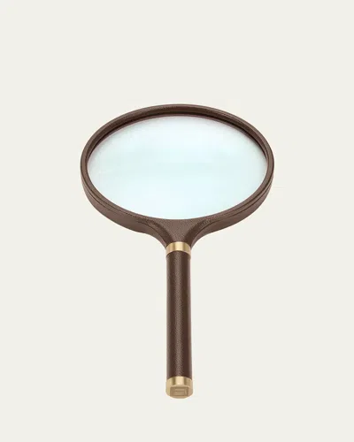 Assouline Archival Leather Magnifying Glass In Brown
