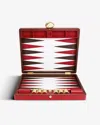 Assouline Pebble Leather Backgammon Set