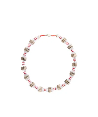 Assouline Crimp Beaded Gold-tone Necklace In Multi