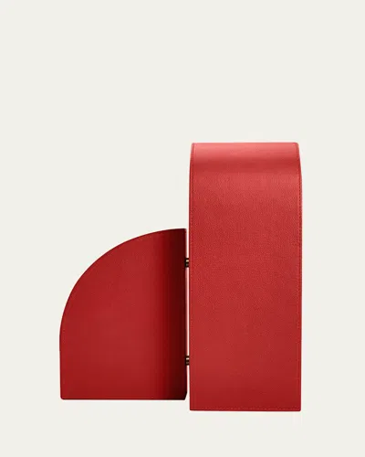Assouline Cubist L Red Leather Bookend