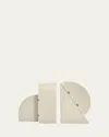 Assouline Library Objects Cubist Left Bookend In Neutral
