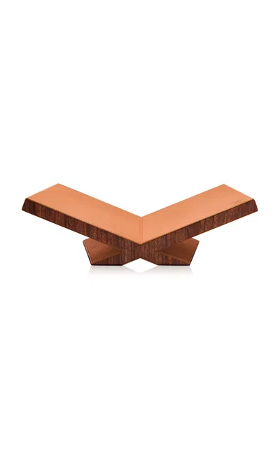 Assouline - Culture Classic Bookstand - Camel Pebbled Leather - Brown