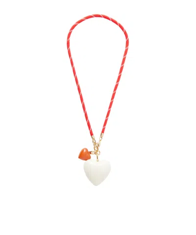 Assouline Enamel And Cord Necklace In White