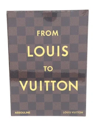 Pre-owned Assouline From Louis To Vuitton W/ Tags In Brown