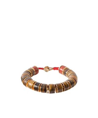 Assouline Gold-tone And Tiger's Eye Beaded Bracelet