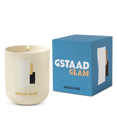 Assouline Gstaad Glam Travel From Home Candle 11.25 Oz. In White