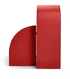 Assouline Leather Left Cubist Bookend In Red