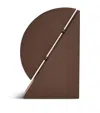 Assouline Leather Right Cubist Bookend In Brown