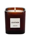Assouline Leather Scented Candle In Brown