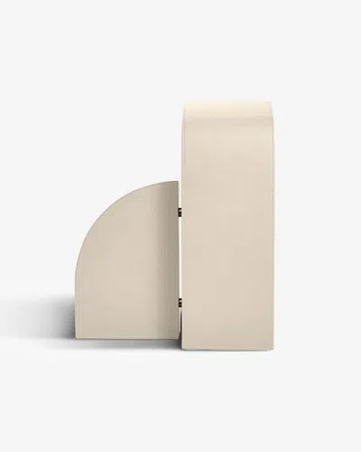 Assouline Left Cubist Bookend - Stone In White