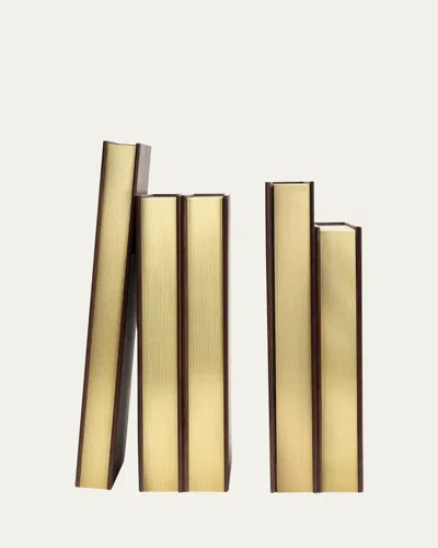 Assouline Library Bookends, Set Of 2 In Brown