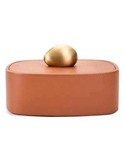 Assouline Library Pebble Trinket Box In Brown