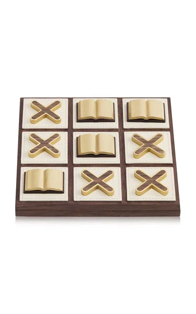Assouline - Library Tic-tac-toe - Stone - Off-white In Brown