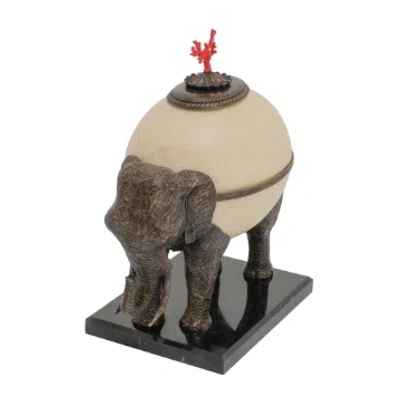 Assouline Mactau Lidded Bowl In Brown