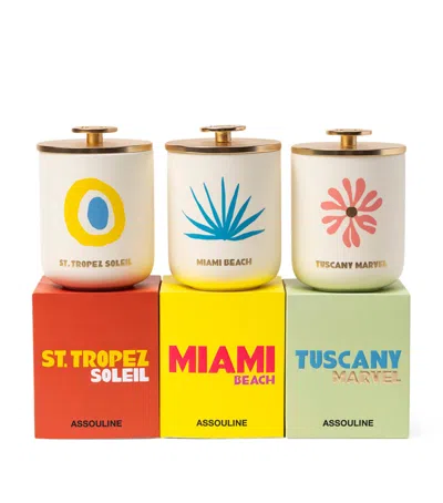 Assouline Miami Beach Travel From Home Candle In White
