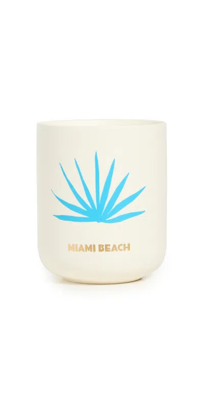 Assouline Miami Travel From Home Scented Candle Yellow In White