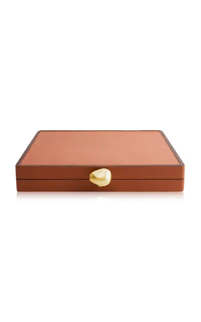 Assouline - Pebble Backgammon Set - Camel - Brown