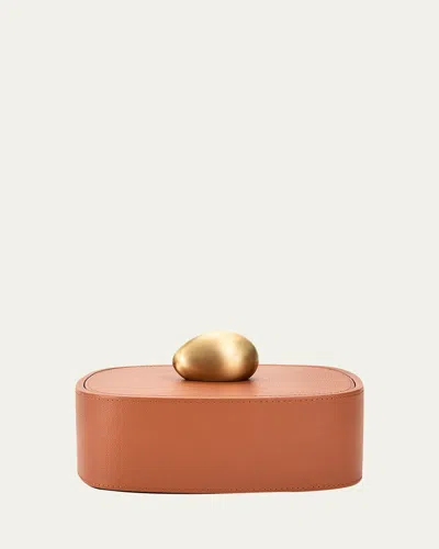 Assouline Pebble Square Leather Trinket Box