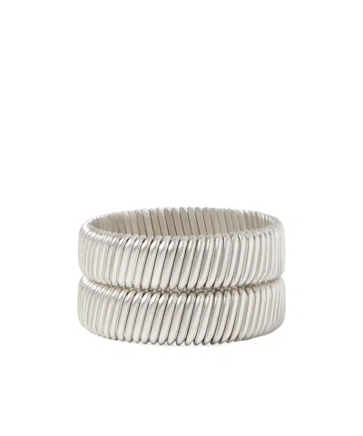 Assouline Rolling Set Of Two Silver-tone Bracelets