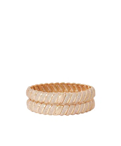 Assouline The Pavé Large Cobra Bracelets In Gold