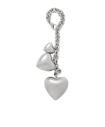Assouline The Puffy Heart Silver-tone Bag Charm In Metallic