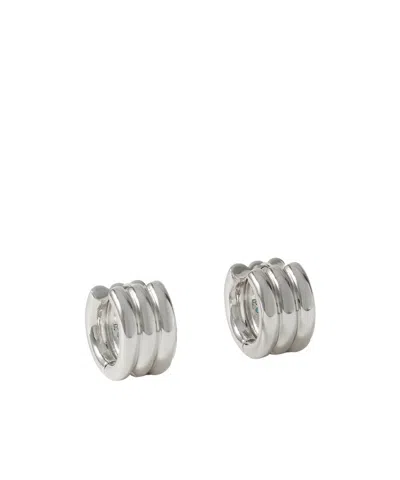 Assouline The Triple Tube Huggie Earrings In Silver