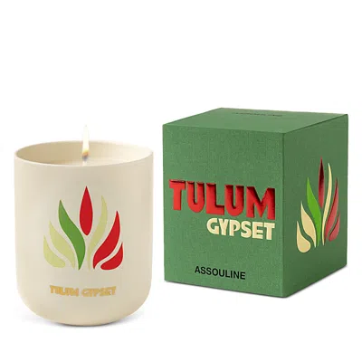 Assouline Tulum Gypset Travel From Home Candle White In Green
