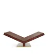 Assouline Walnut-leather Classic Collector Bookstand In Brown