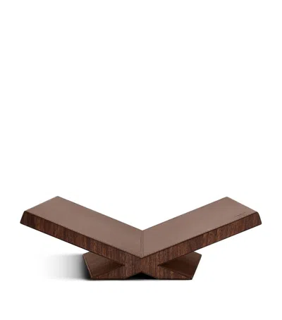 Assouline Walnut-leather Classic Collector Bookstand