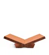 Assouline Walnut-leather Culture Bookstand In Orange