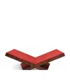 Assouline Walnut-leather Culture Bookstand In Red