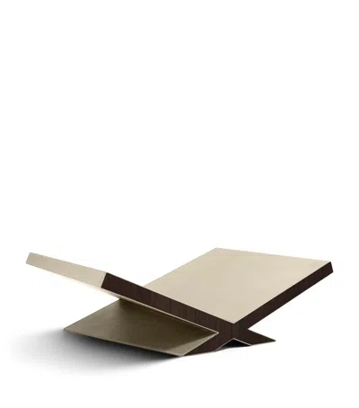 Assouline Walnut-leather Ultimate Culture Bookstand In Brown