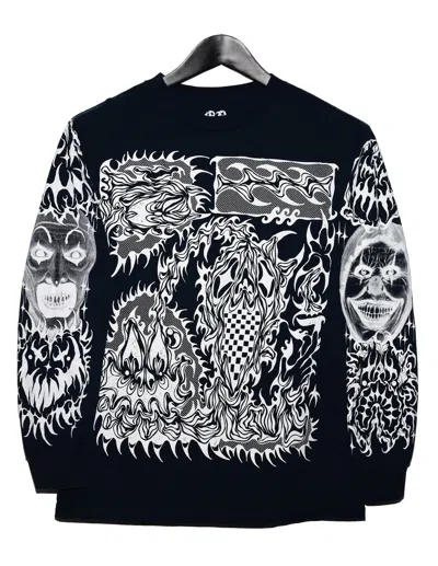 Pre-owned Asspizza Jump Rope Studios 'terrifier Redux' Long Sleeve Tee In Blue