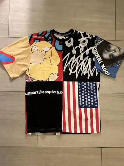 Pre-owned Asspizza Patchwork Panel T Shirt In Multi