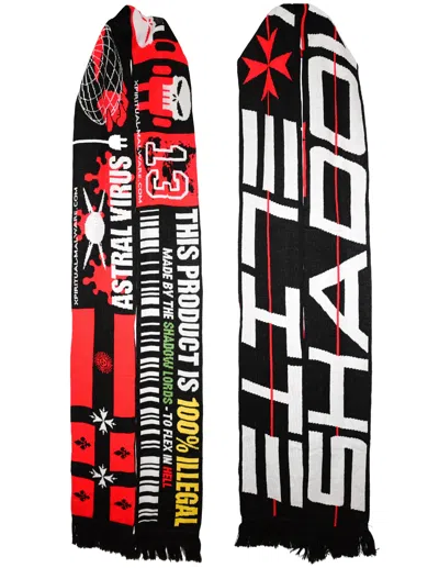 Pre-owned Asspizza Shadow Wizard Money Gang X 3rdworld Elite Astral Virus Scarf In Red