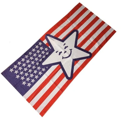 Pre-owned Asspizza Star Flag Beach Towel In Multicolor