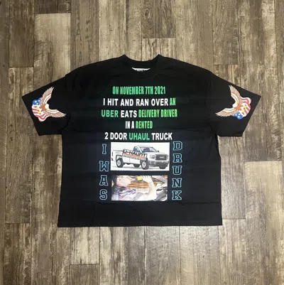 Pre-owned Asspizza X Humor Haunted Starbucks “uhaunt” Tee In Black