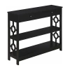 Asstd National Brand 1-drawer Console Table In Black