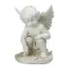 Asstd National Brand 12'' Reaching Cherub Angel Outdoor Patio Garden Statue In White