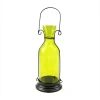 Asstd National Brand 12'' Transparent Yellow Decorative Glass Bottle Tea Light Candle Lantern In Yellow