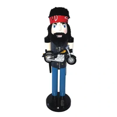 Asstd National Brand 14" Biker Nutcracker In Multi