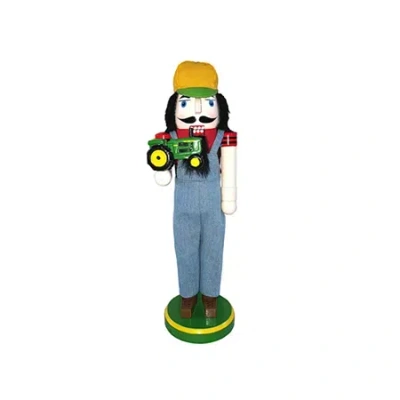 Asstd National Brand 14" Farmer With Tractor Nutcracker In Multi