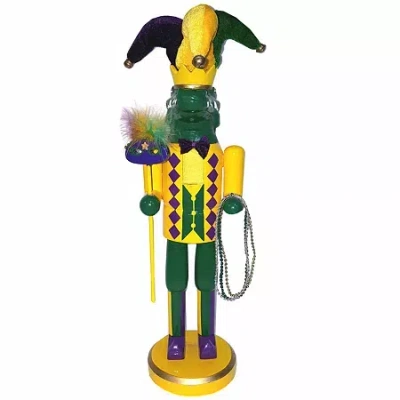 Asstd National Brand 14" Mardi Gras Christmas Nutcracker In Multi