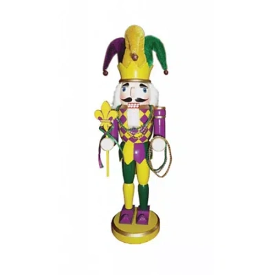 Asstd National Brand 14.5" Mardi Gras Christmas Nutcracker In Multi