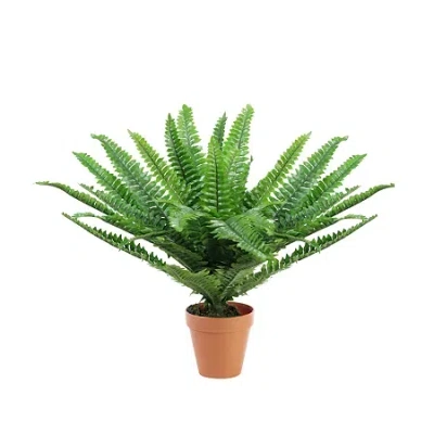 Asstd National Brand 17.5'' Potted Artificial Tall Green Boston Fern Plant