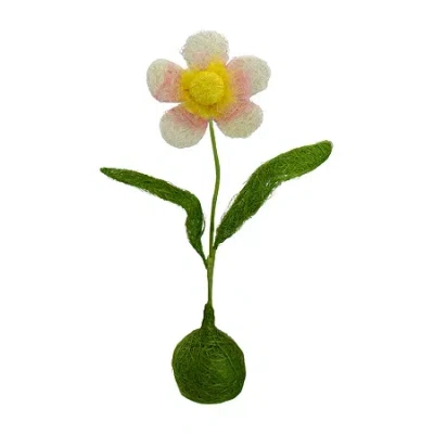 Asstd National Brand 19'' White And Yellow Spring Artificial Floral Tabletop Decor In Green