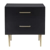 Asstd National Brand 2-drawer Nightstand In Black
