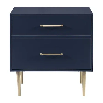 Asstd National Brand 2-drawer Nightstand In Blue